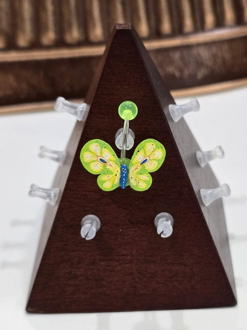 Painful Pleasures Green Butterfly Navel Ring Piercing Jewel Gothic Alt Boho 14G